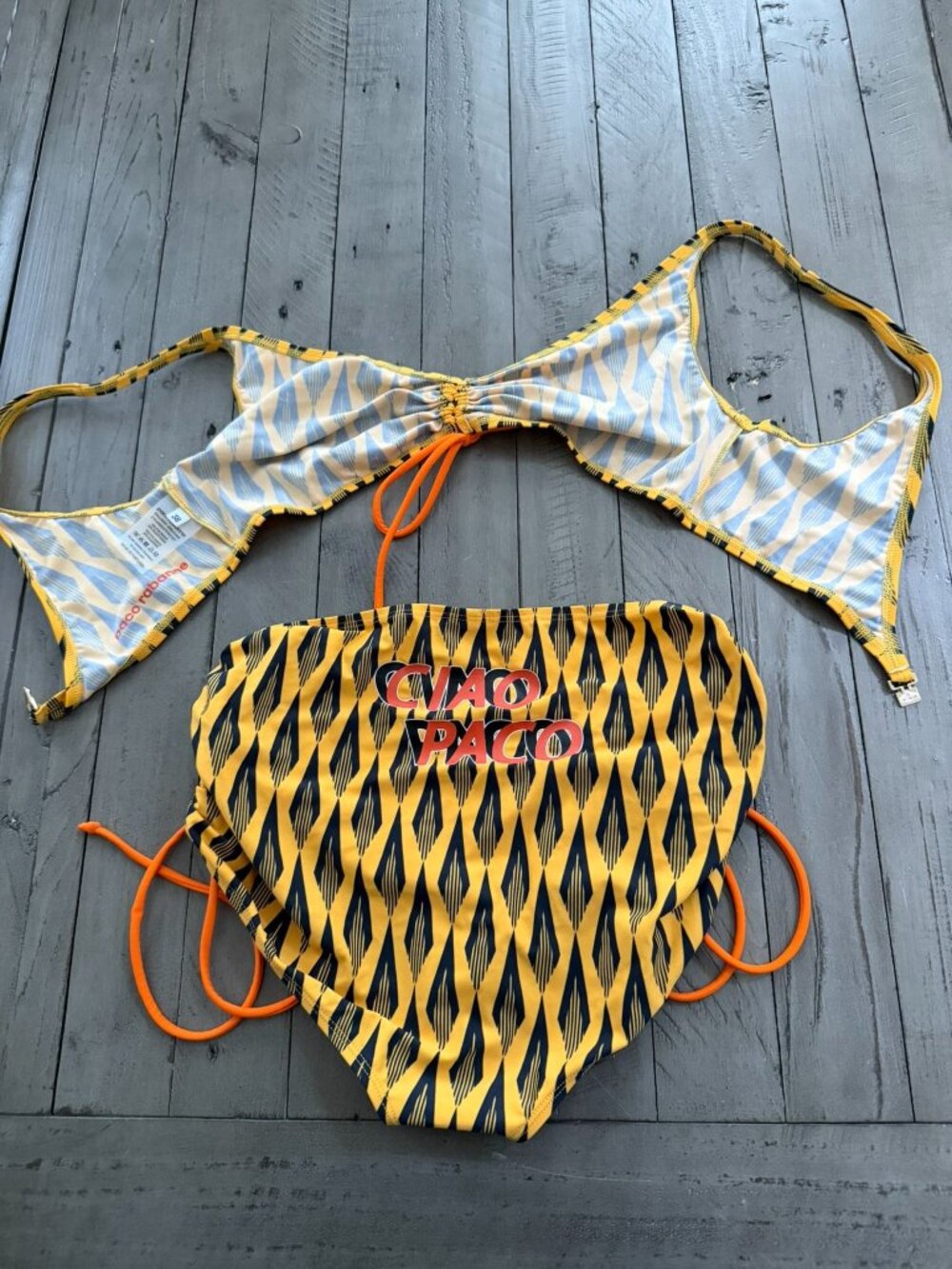 Paco Rabanne high waist printed bikini set Size 38 - Picture 8 of 11